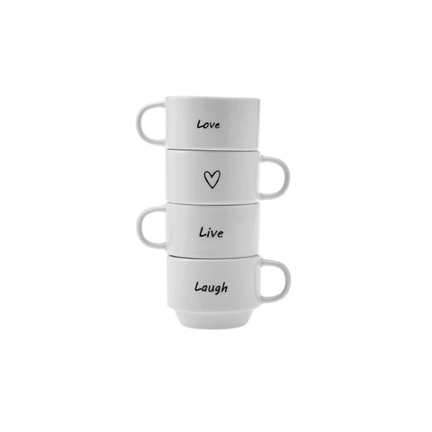 Coffret de 4 tasses à café Karaca Lovely Laugh