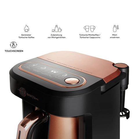 Machine à café turc parlante Karaca Hatır Barista Pro, couleur bronze