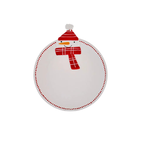 Assiette à dessert Karaca Nouvel An bonhomme de neige, 24 cm