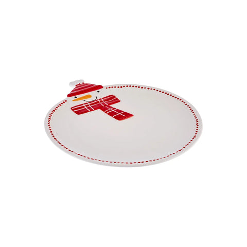 Assiette à dessert Karaca Nouvel An bonhomme de neige, 24 cm