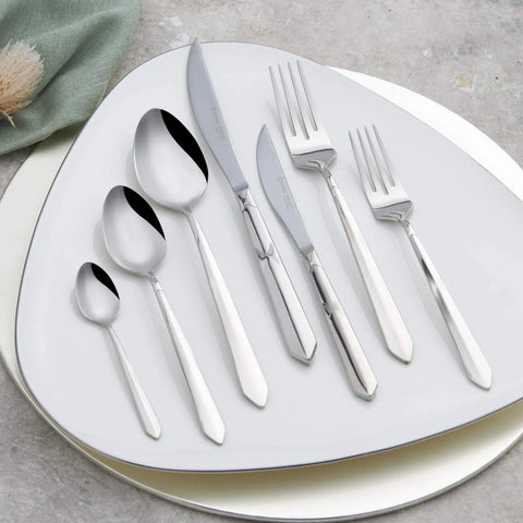 Ensemble de couverts Karaca Diamond Élégance 316+ pour 12 personnes, 84 pièces