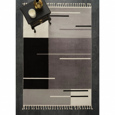 KASMIR HALI 7/24 DORT MEVSIM GRIS 80X300