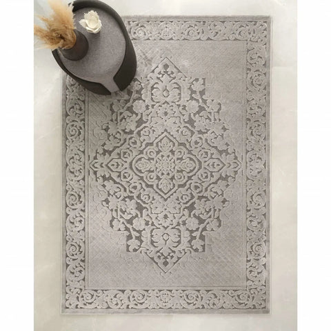KASMIR HALI 7/24 QUEEN, 160X230 CM, GRİ