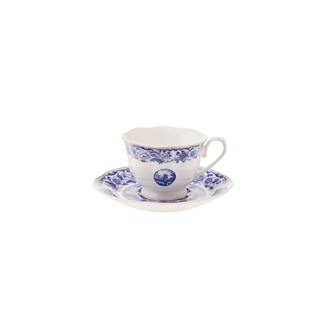 Coffret de tasses à café Karaca Bleu Odyssey pour 6 personnes, 80 ml, 