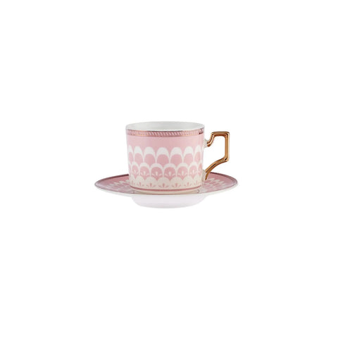 Coffret de tasses à café, Karaca Jolly pour 6 personnes, rose