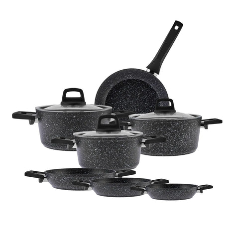 Batterie de cuisine Karaca Biogranit Eliz, 10 pièces, noir