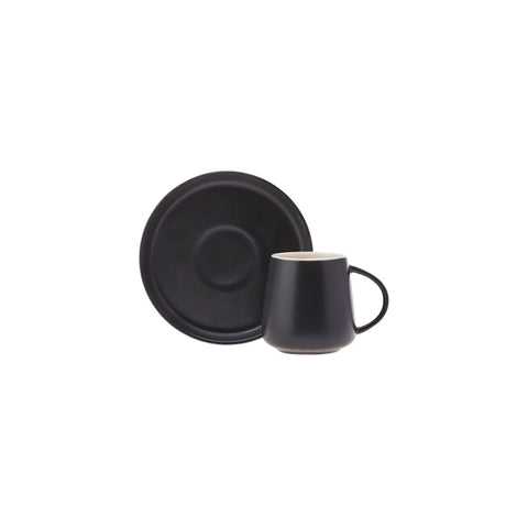 Coffret de tasses à café Karaca Datca pour 6 personnes, 90 ml, noir