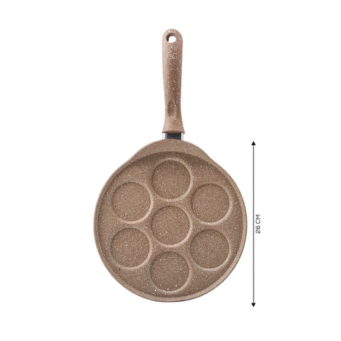 Poêle Karaca Love of Kitchen Biogranit pour crêpes, 26 cm, couleur café