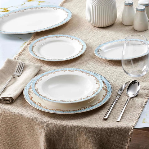 Service de table Karaca Rocco pour 12 personnes, 56 pièces, New Generation Bone