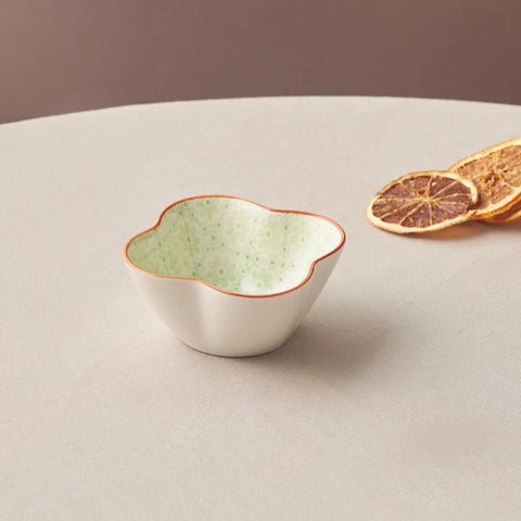 Coupelle à gâteaux apéritifs Karaca Floral Yonca, 10 cm, vert