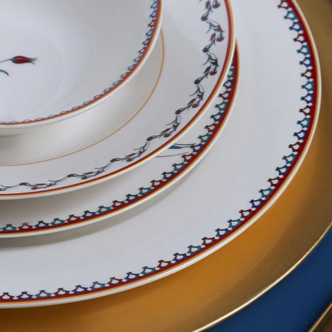 Service de table en porcelaine Karaca Nakkas pour 6 personnes, 24 pièces