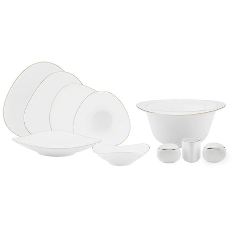 Karaca Red Carpet Collection Service de table Fine Pearl Extra Tristan pour 12 personnes, 62 pièces