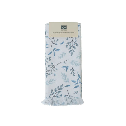 Torchon de cuisine Karaca Home Garden 2 pièces, 100% coton, bleu, 60x40 cm