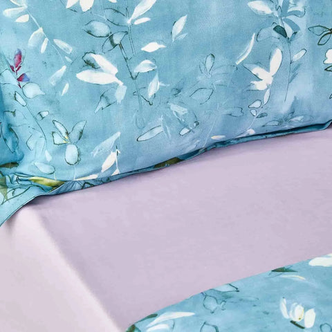 Parure de lit Karaca Home 100 % coton pour lit double, Orville  Bleu