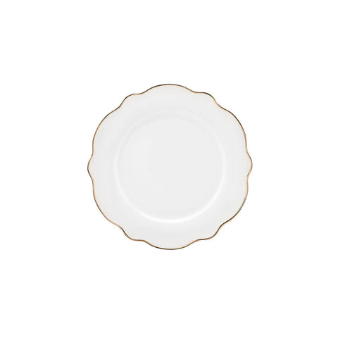 Service de table Karaca Daisy Gold Wave Shape pour 6 personnes avec plat de présentation, 27 pièces 