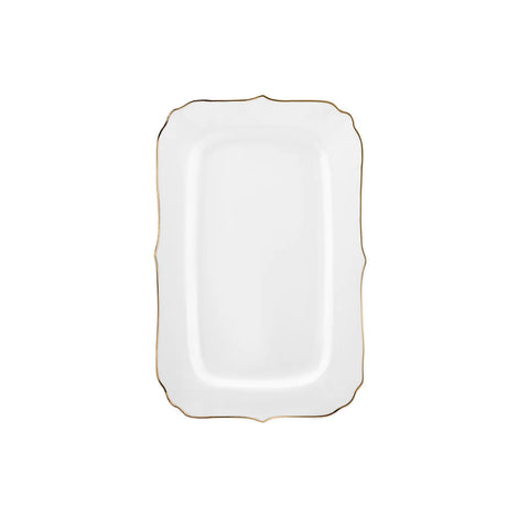 Service de table Karaca Daisy Gold Wave Shape pour 6 personnes avec plat de présentation, 27 pièces 