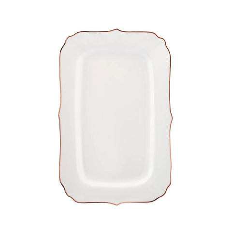 Service de table en porcelain Karaca Rose Wave Shape pour 6 personnes, 27 pièces