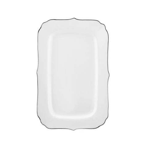 Service de table Karaca Daisy Platinium Wave Shape pour 6 personnes, 27 pièces