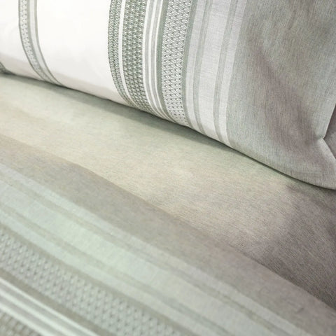 Parure de lit Karaca Home Vetro teintée en fil, double, kaki