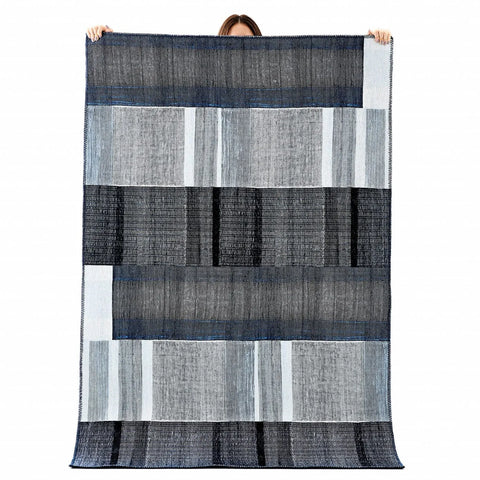 Tapis Kaşmir Halı Décoratif Trend Art , 180 cm x 280 cm, bleu foncé