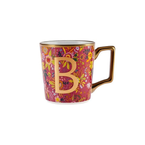 Mug Karaca avec fleurs et lettre B, 350 ml