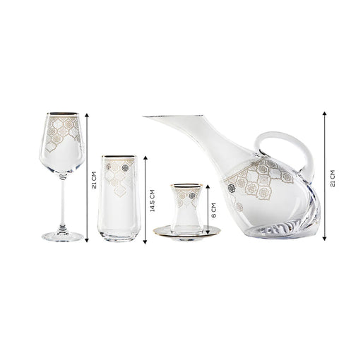 Verres Karaca Hailey, 49 pièces, doré