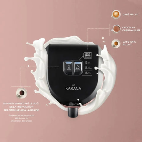 Machine à café turc et à lait Karaca Hatır Hüps avec fonction torréfaction, rosegold