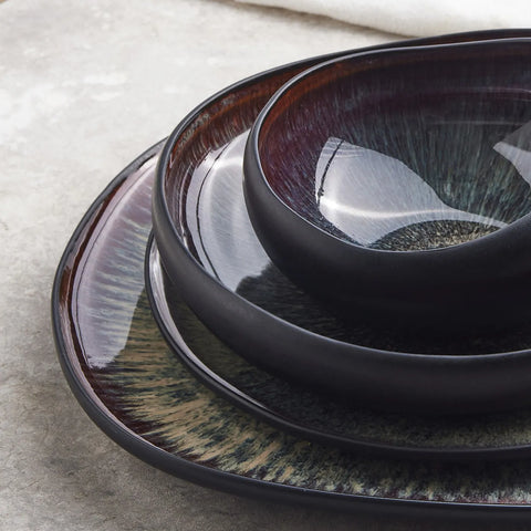 Assiette creuse Karaca Galactic, noir