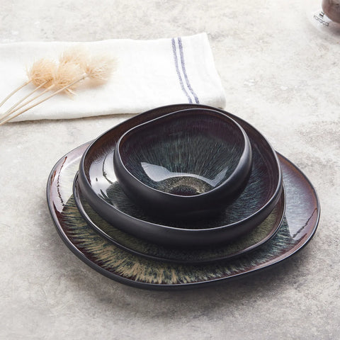 Assiette creuse Karaca Galactic, noir