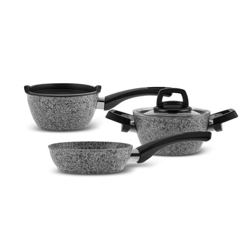 Batterie de cuisine Karaca Biogranit, 5 pièces, pierre grise