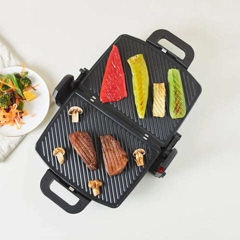 Multigril et appareil à croque-monsieur Karaca Future Essential 1 800 W, noir mat
