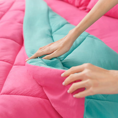 Karaca Home Smart Comfort framboise 100% microfibre Ensemble couette et drap de lit