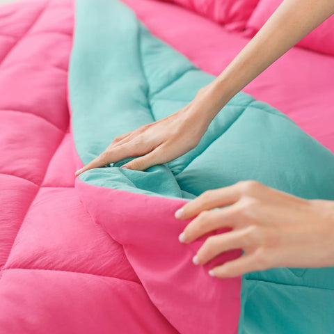 Karaca Home Smart Comfort framboise 100% microfibre Ensemble couette et drap de lit