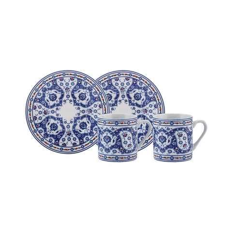 Coffret de tasses à café Karaca Gülhane pour 2 personnes 80 ml