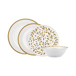 Service de table en porcelaine Karaca Roseanne Gold pour 6 personnes, 24 pièces