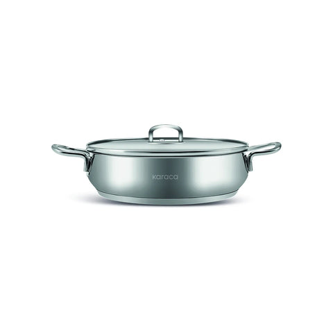 Batterie de cuisine Karaca Akara en acier inoxydable pour Karnıyarık, 24 cm