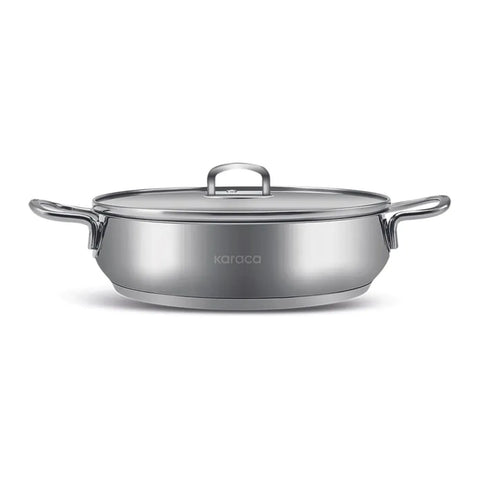Batterie de cuisine Karaca Akara en acier inoxydable pour Karnıyarık, 28 cm