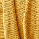 Couverture Karaca Home Back To Basic tricotée pour lit double, moutarde claire