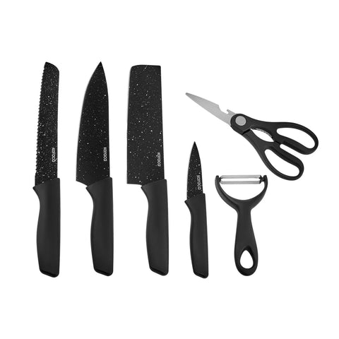 Karaca Pierre Noire Ensemble De Couteaux 6 Pièces