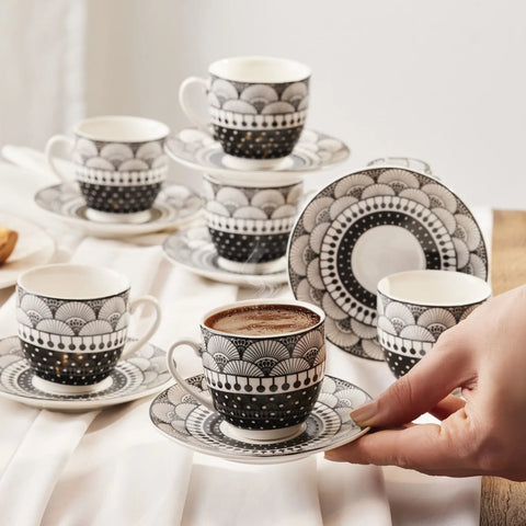 Coffret de tasses à café Karaca Aysel, 6 personnes, 85 ml