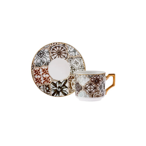 Coffret de tasses à thé Karaca Milas New Bone, 2 personnes, 230 ml