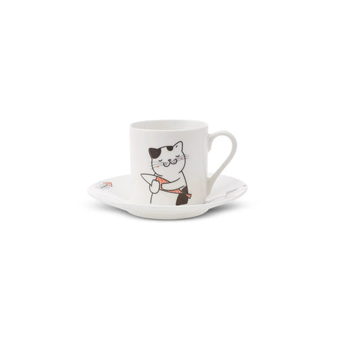 Coffret de tasses à café Karaca Chat pour 2 personnes, 80 ml