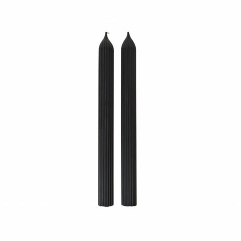 Karaca Home Wave Bougie Noire 2 Pièces