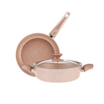 Set de Karaca Biogranite Induction 3 pièces, or rose