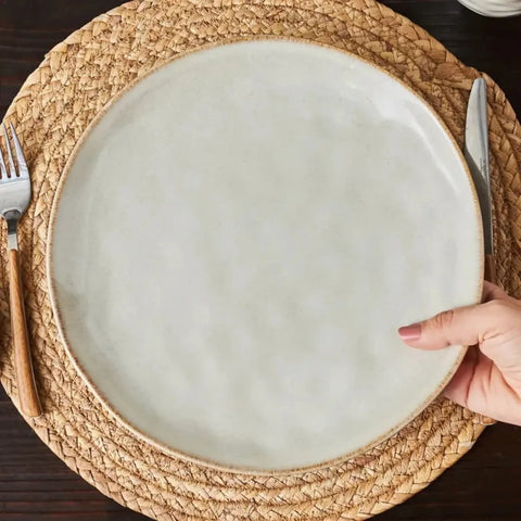 Assiette de table Karaca Aria Reactive Glaze, 27cm, Beige