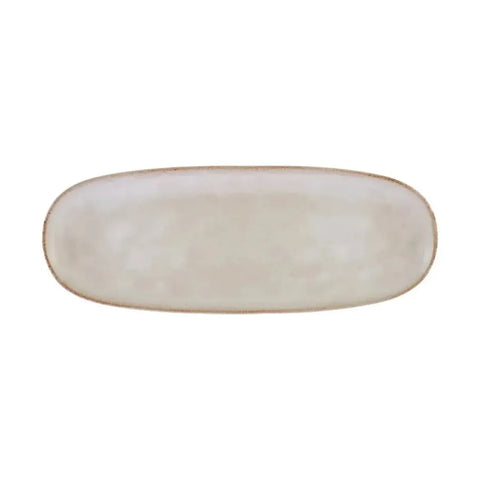 Assiette ovale Karaca Aria Reactive Glaze, 38cm, Beige