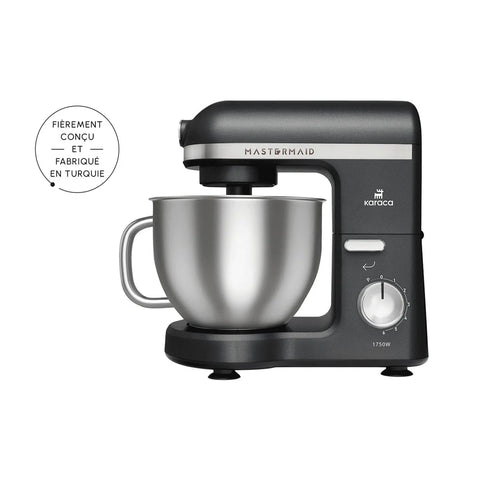 Robot multifonctions Karaca Mastermaid Chef Pro avec 2e bras 1 750 W, noir brillant