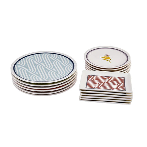 Service pour le petit-déjeuner Karaca Giardino en porcelaine pour 6 personnes, 32 pièces