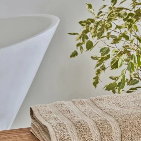 Serviette de toilette Karaca Wheat 100% coton, 100X150 cm, mocha