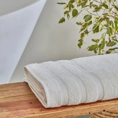 Serviette de bain Karaca Wheat 100% coton, 100X150 cm, écru